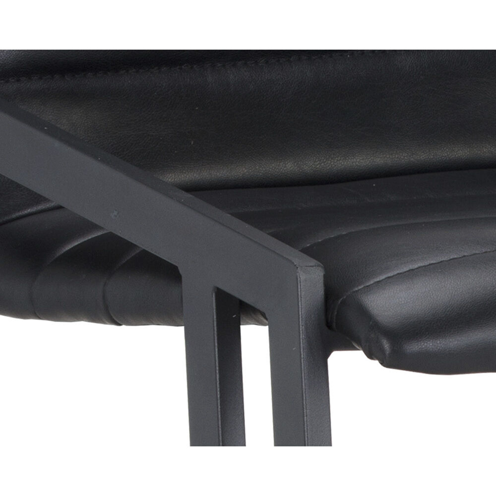 Webber 38.75 inch Cantina Black Barstool, Set Of 2